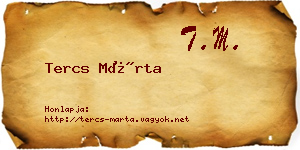Tercs Márta névjegykártya